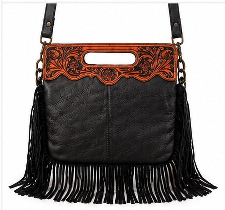 The Winchester Western Cowhide Fringe Purse | Branding Iron