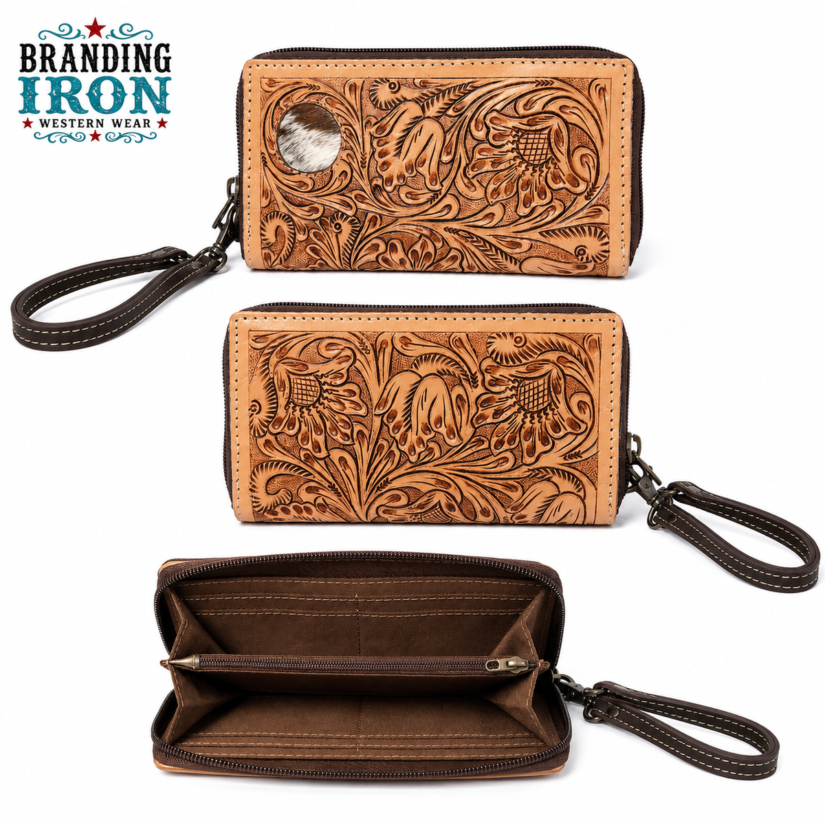 The Bri Wallet/Clutch | Western Tooled Leather Wallet