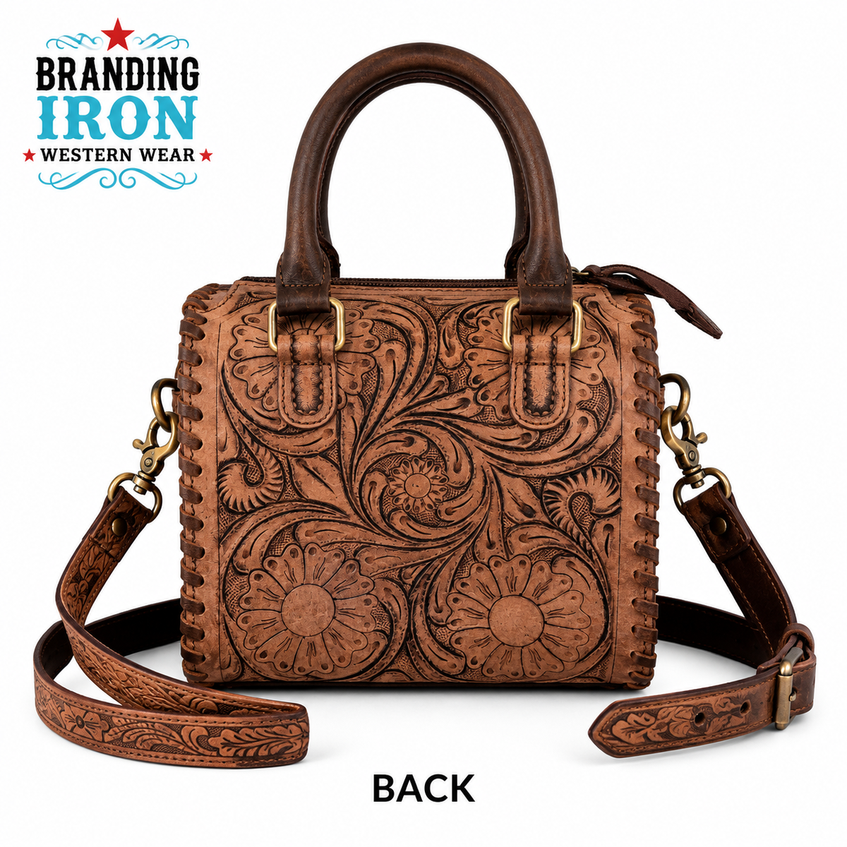 Lasso Speedy | Tooled Leather & Cowhide Western Purse