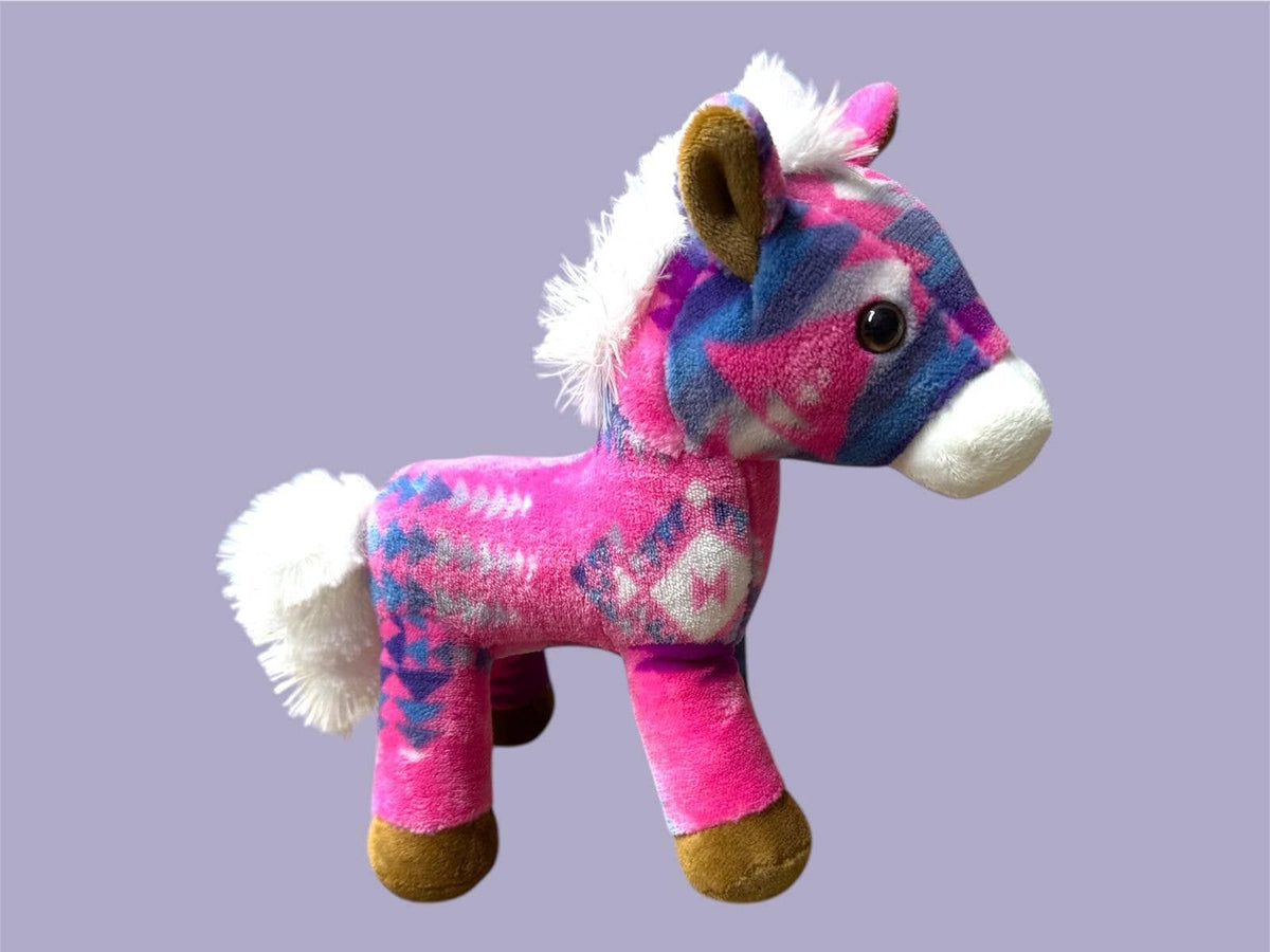 Plush Stuffed Horse Western Print
