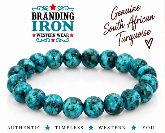 Genuine South African Turquoise Bracelet | Branding Iron