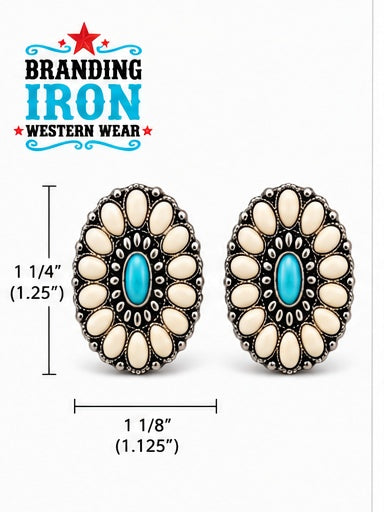 Desert Daisy Western Earrings | Branding Iron Western Wear