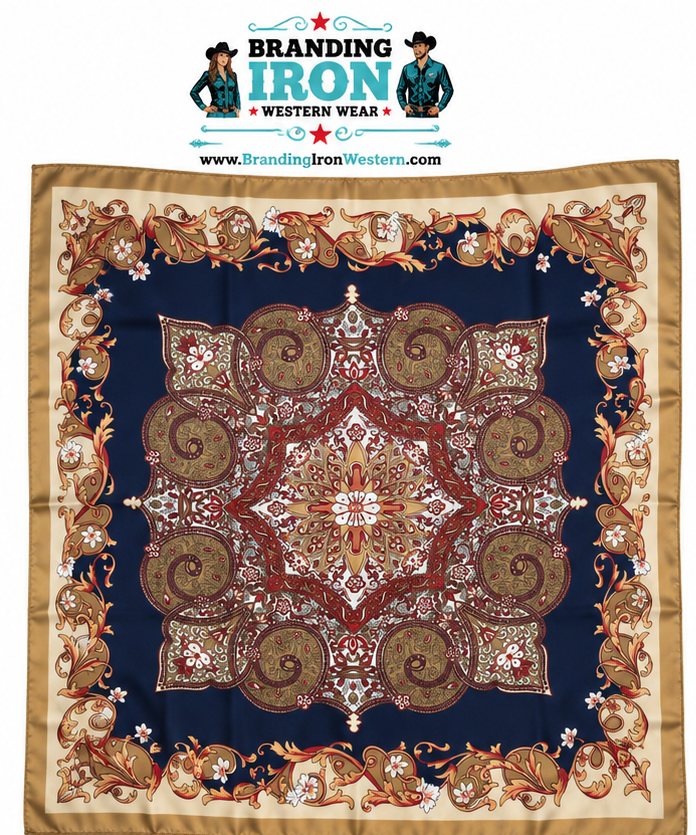 Midnight Paisley Wild Rag | Branding Iron Western Wear