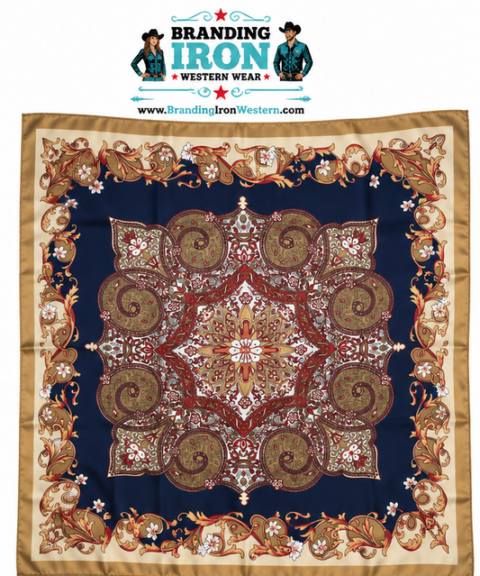 Midnight Paisley Wild Rag | Branding Iron Western Wear