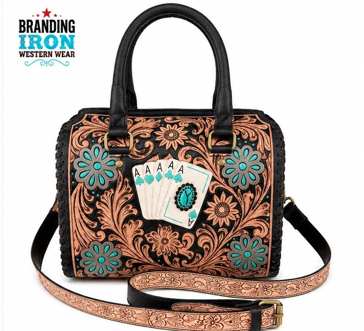 High Stakes Speedy | Tooled Western Leather Handbag