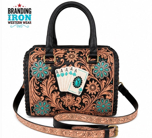 High Stakes Speedy | Tooled Western Leather Handbag