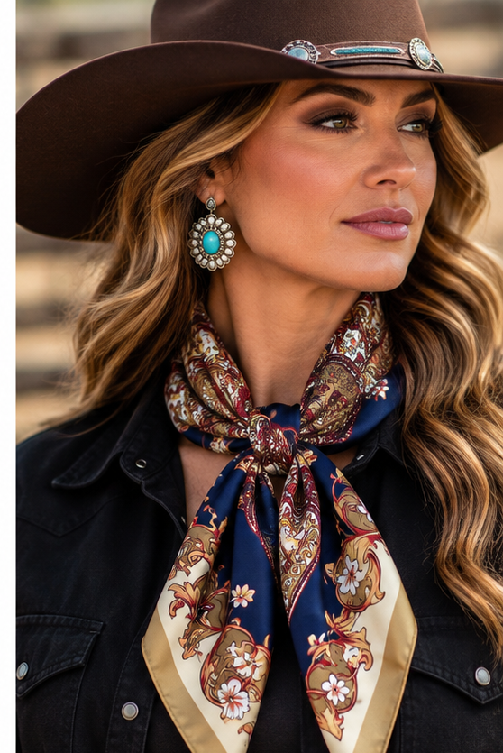 Midnight Paisley Wild Rag | Branding Iron Western Wear