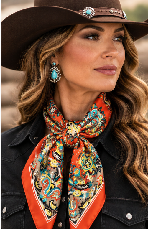 Western Paisley Wild Rag | Branding Iron Western Wear
