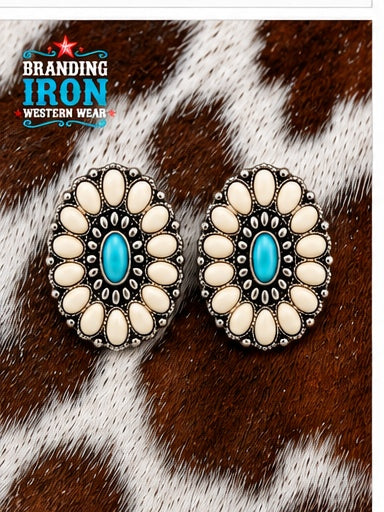 Desert Daisy Western Earrings | Branding Iron Western Wear