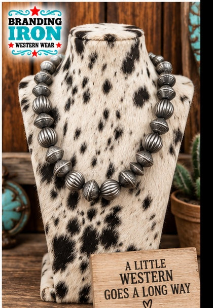 Silver Spur Western Necklace | Branding Iron Western Wear