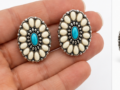 Desert Daisy Western Earrings | Branding Iron Western Wear