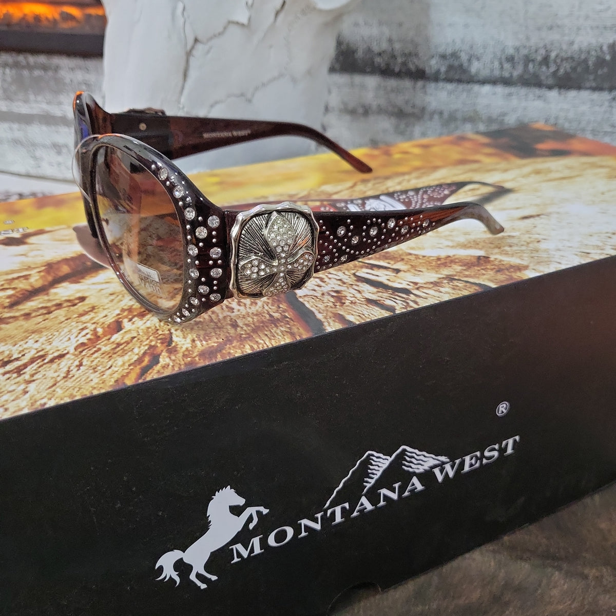 Montana West Western Collection Cross Sunglasses