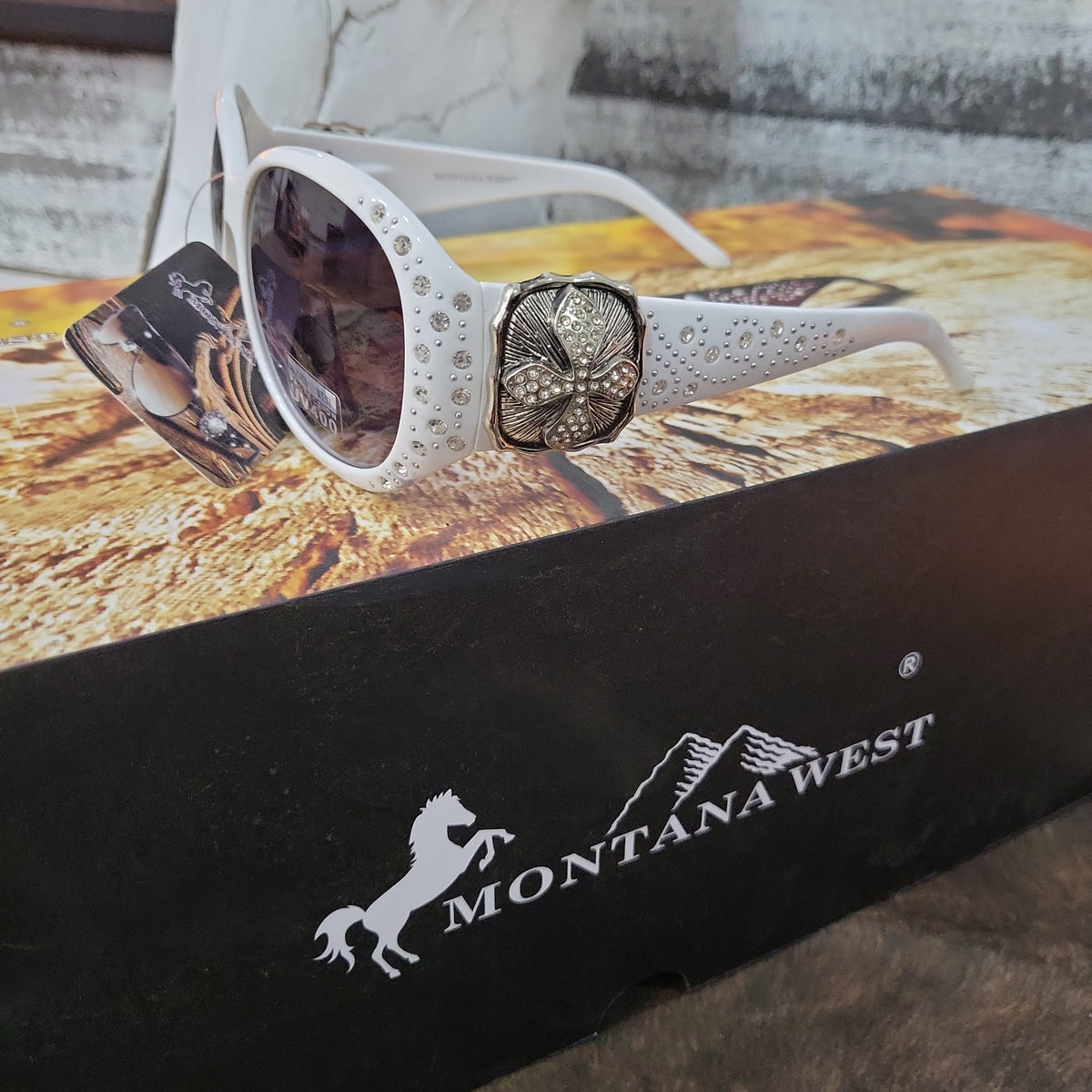 Montana West Western Collection Cross Sunglasses