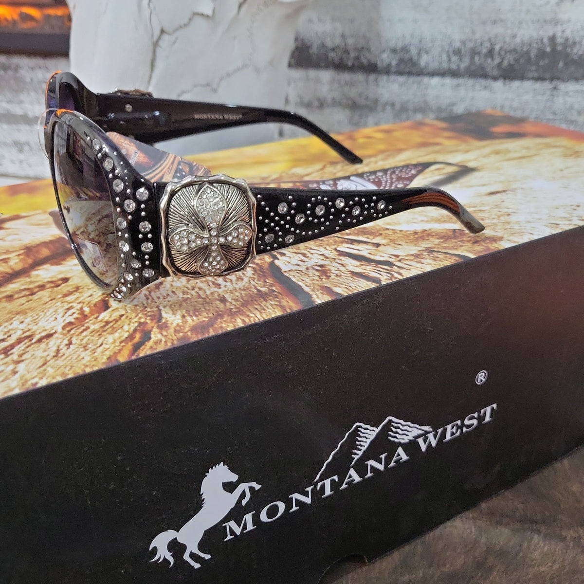 Montana West Western Collection Cross Sunglasses