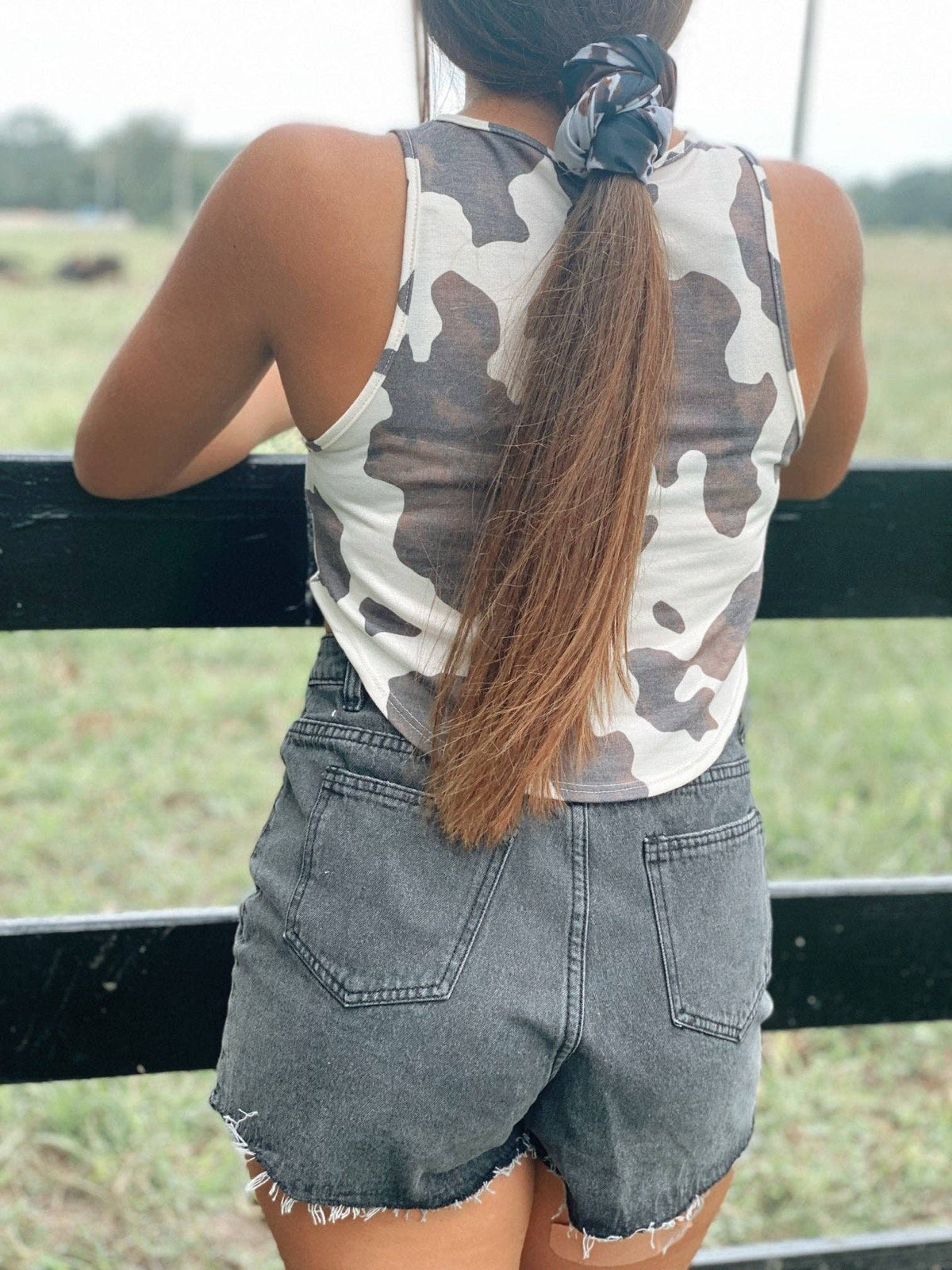 Brown Cowhide Stretchy Wrap