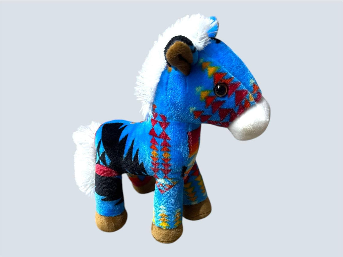 Plush Stuffed Horse Western Print