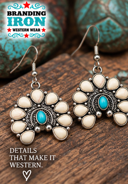 Desert Bloom Necklace & Earring Set | Branding Iron Western