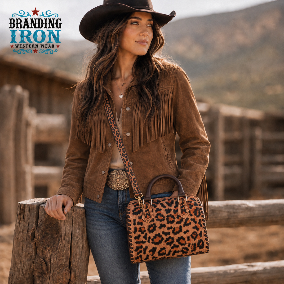 Wild Speedy| Leopard Tooled Western Handbag