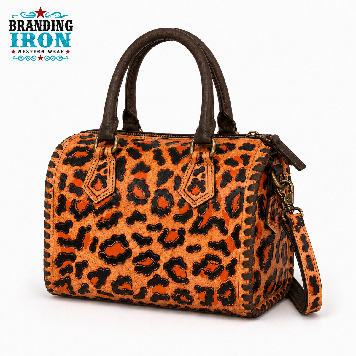 Wild Speedy| Leopard Tooled Western Handbag