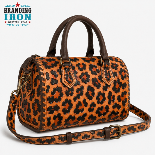 Wild Speedy| Leopard Tooled Western Handbag
