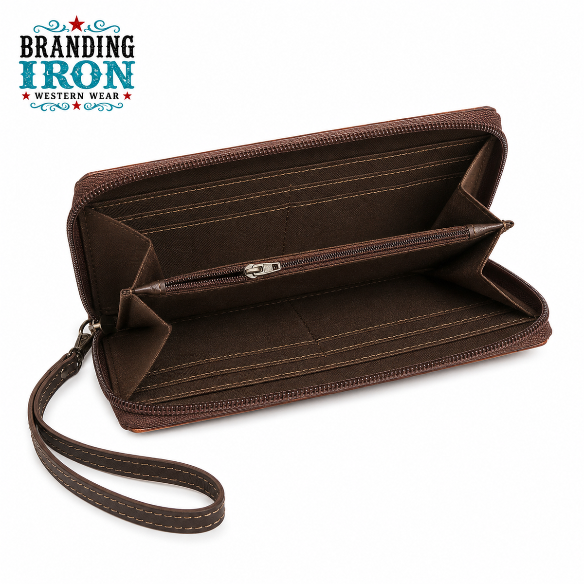 The Arizona Wallet/Clutch | Tooled Leather Western Wristlet