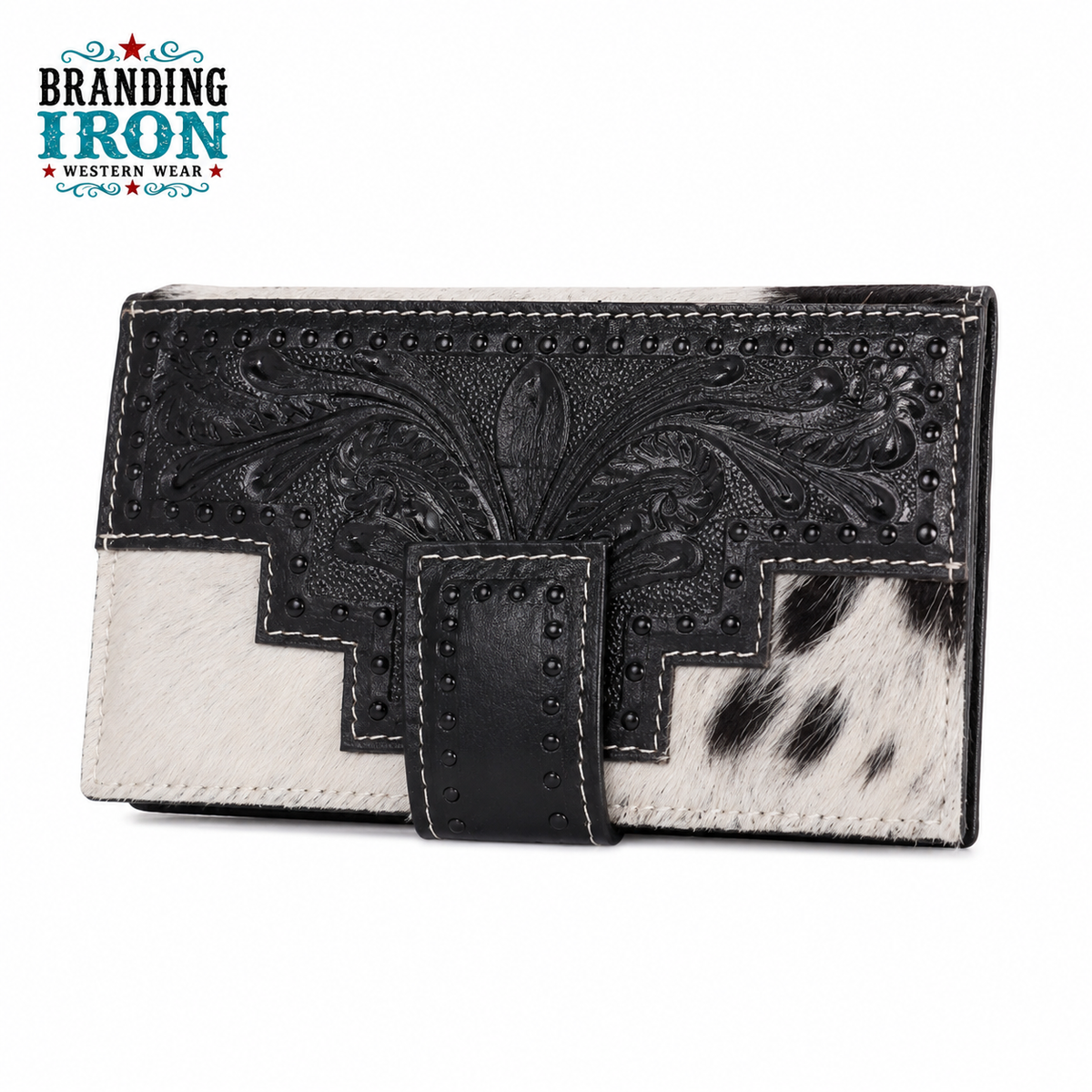 The Betty Wallet | Western Cowhide Tooled Leather Wallet