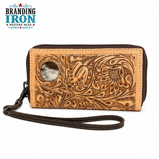 The Bri Wallet/Clutch | Western Tooled Leather Wallet