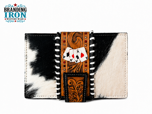 The Gambler Wallet | Cowhide Tooled Western Wallet