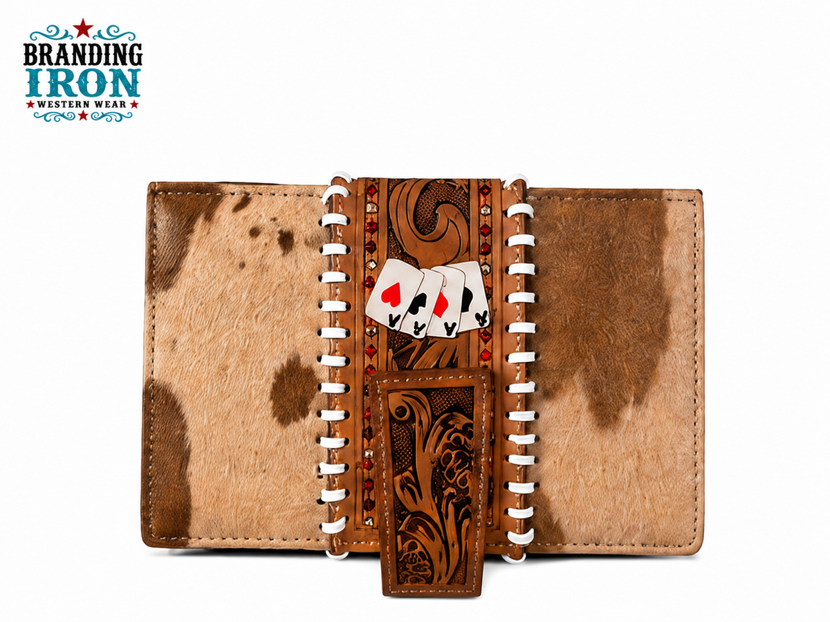 The Gambler Wallet | Cowhide Tooled Western Wallet
