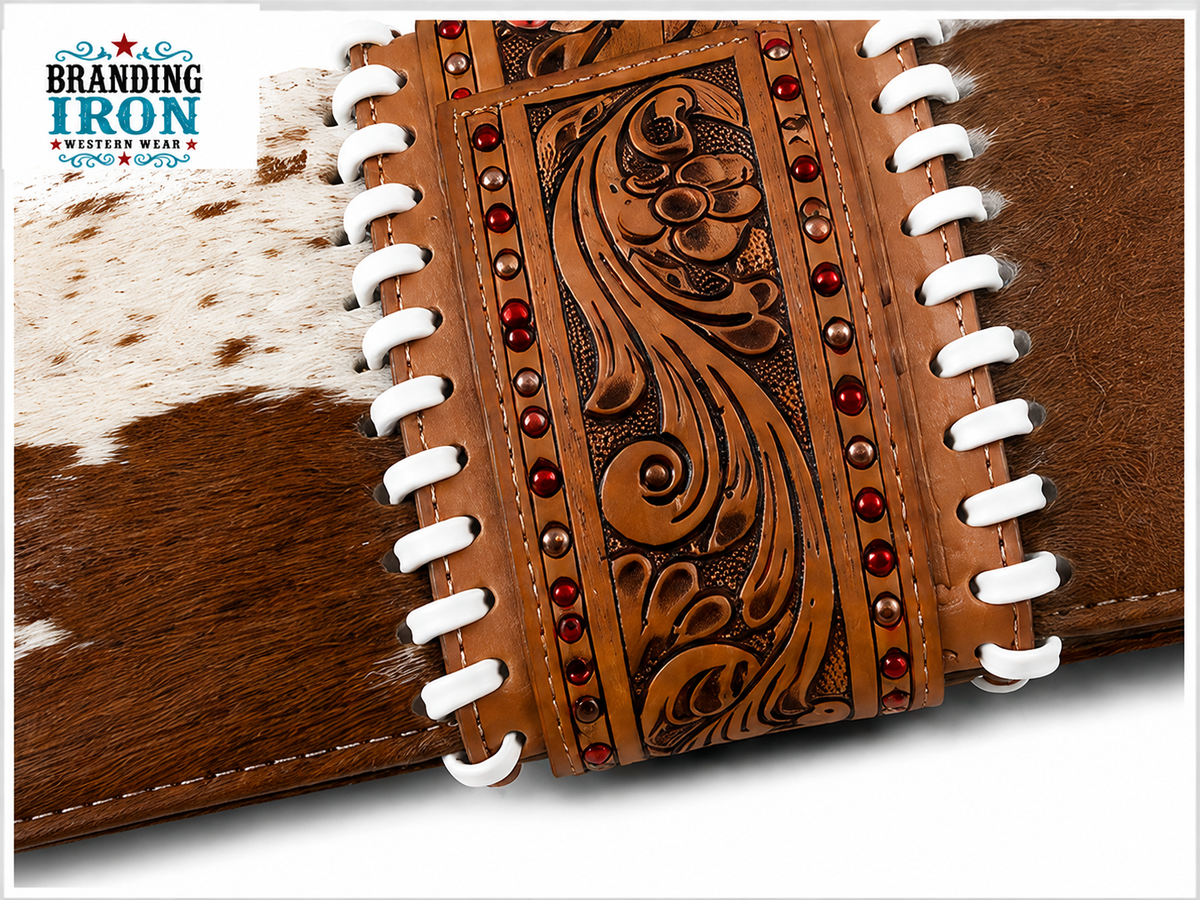 The Gambler Wallet | Cowhide Tooled Western Wallet