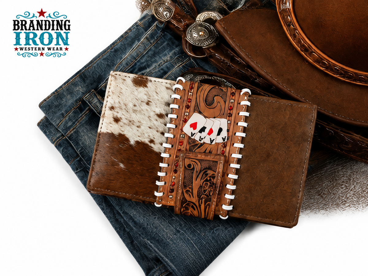 The Gambler Wallet | Cowhide Tooled Western Wallet