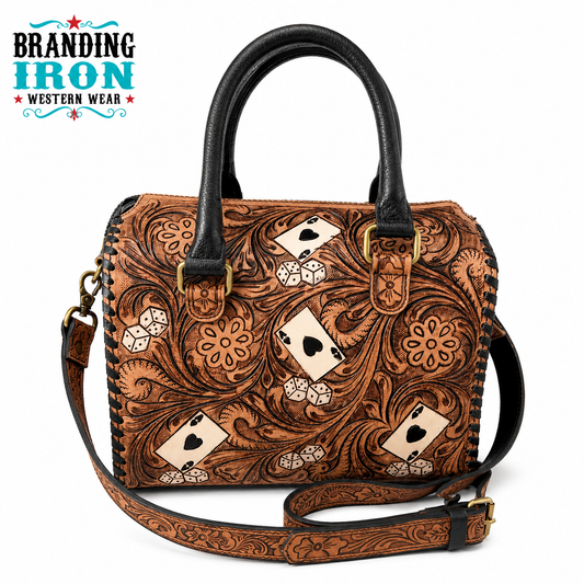 Pocket Aces Speedy | Tooled Leather Western Handbag