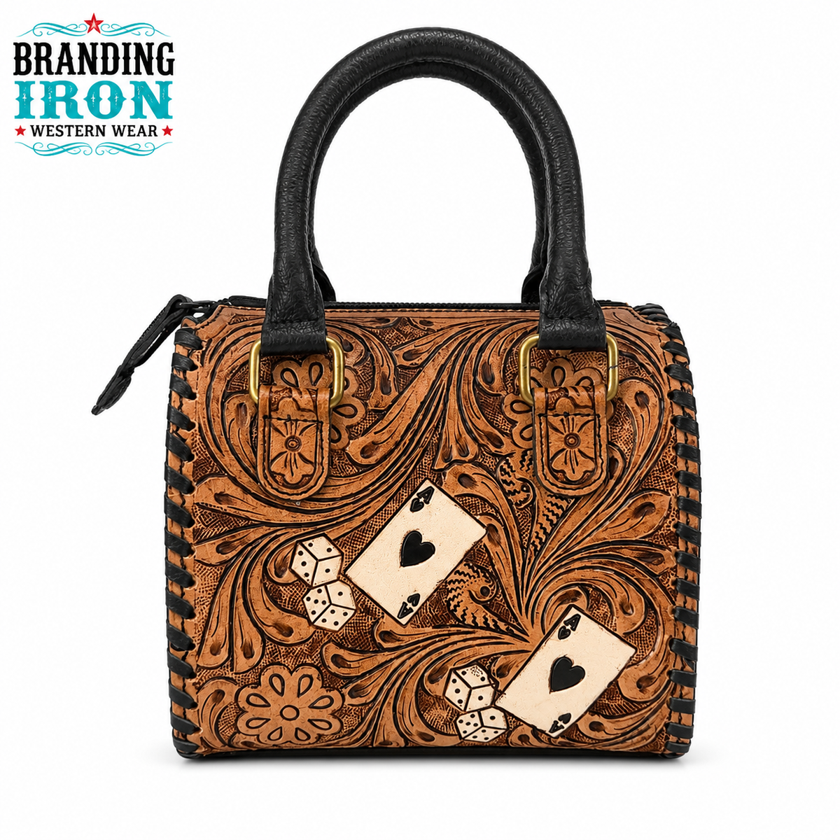 Pocket Aces Speedy | Tooled Leather Western Handbag