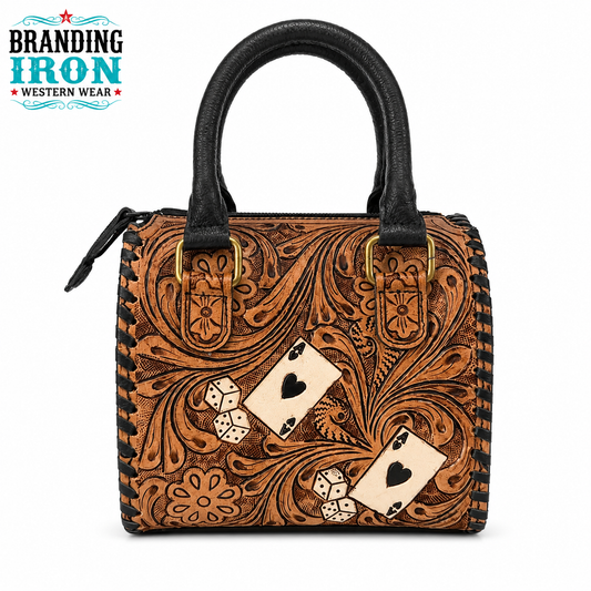 Pocket Aces Speedy | Tooled Leather Western Handbag