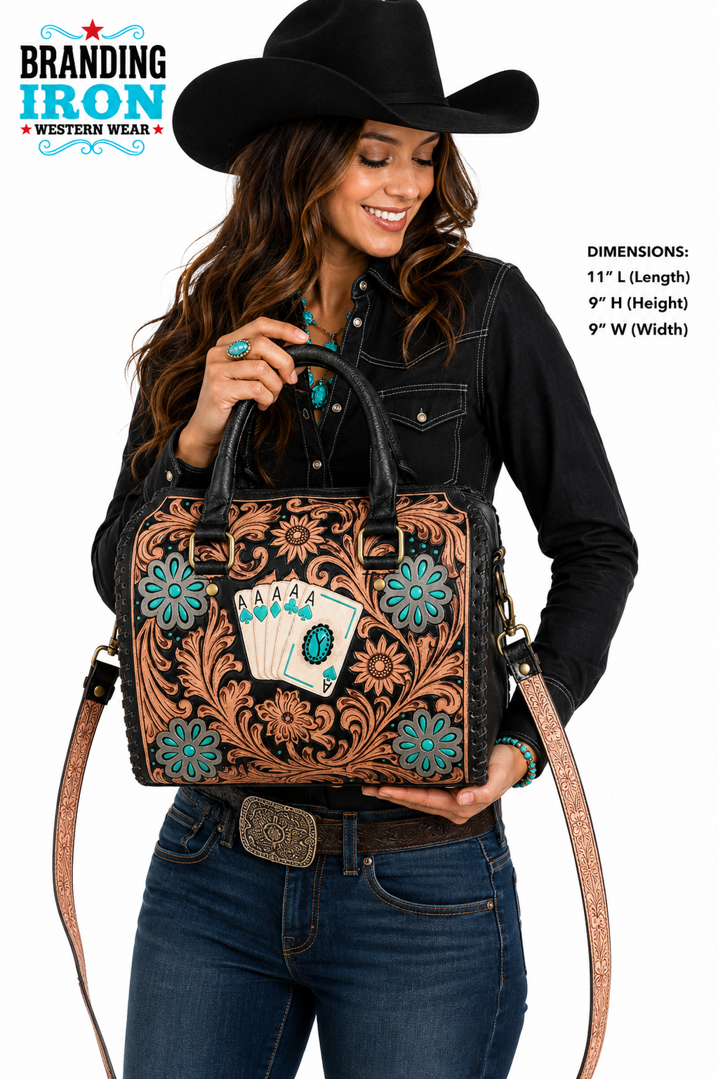 High Stakes Speedy | Tooled Western Leather Handbag