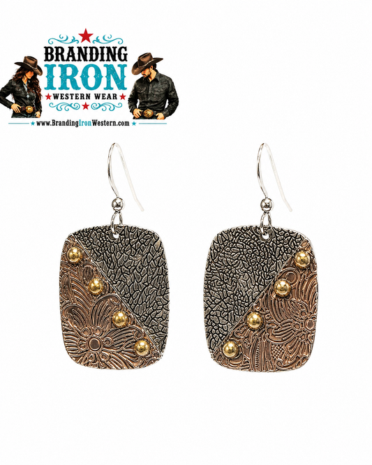 Cheyenne Sterling Silver Plated Western Earrings