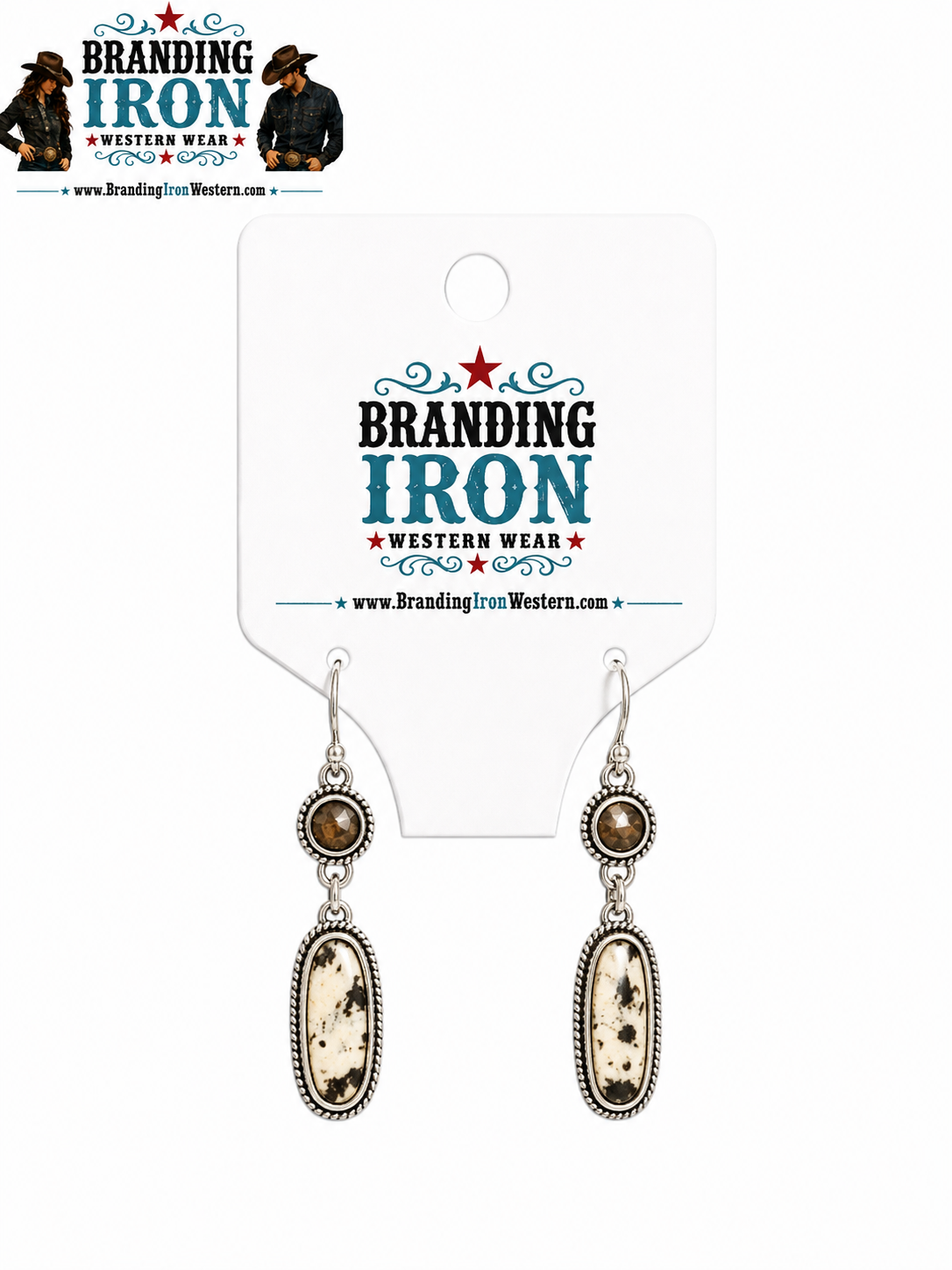 Stockyard Earrings | Western Sterling Silver Plated