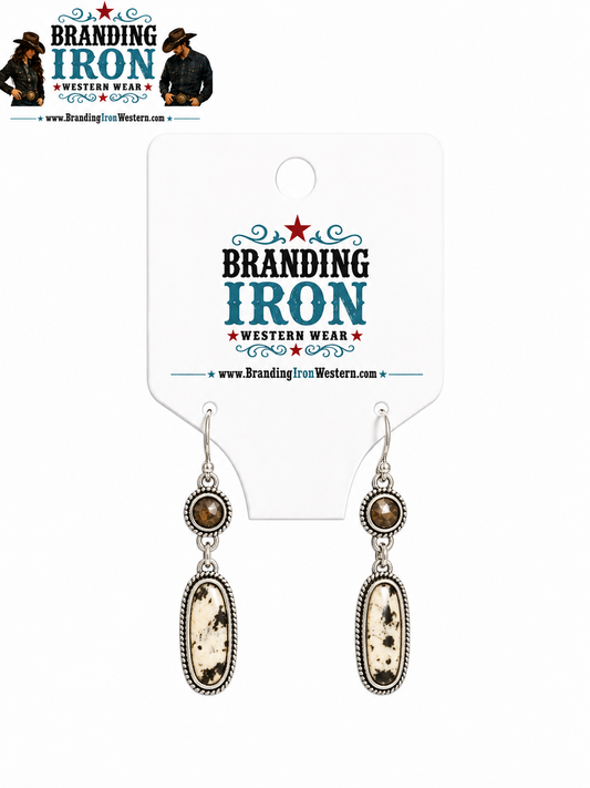 Stockyard Earrings | Western Sterling Silver Plated