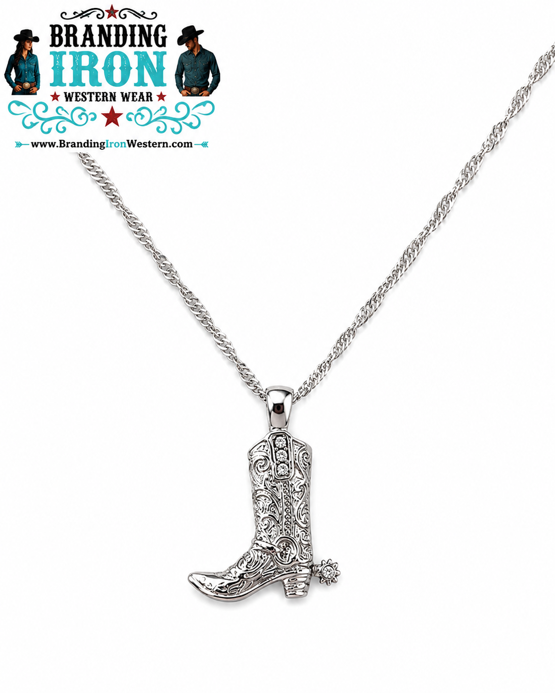 Boot Scoot Necklace | Gold & Silver Western Boot Necklace