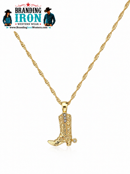 Boot Scoot Necklace | Gold & Silver Western Boot Necklace