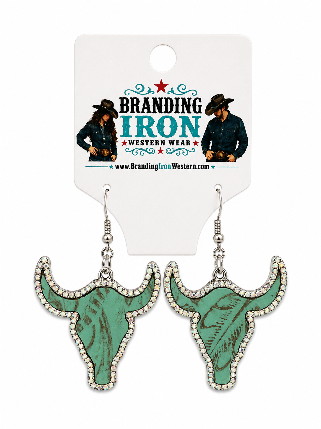 Longhorn Legend Earrings | Western Bull Skull Earrings