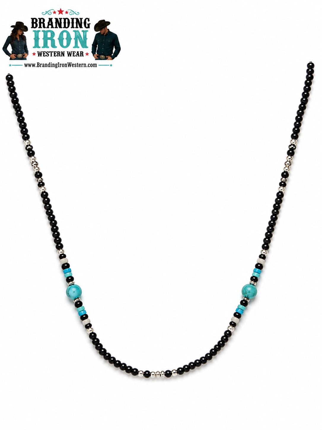 Black Creek Beaded Necklace | Unisex Western Jewelry