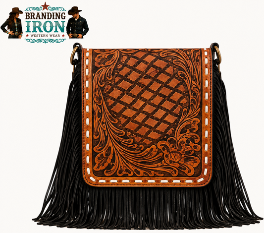 Cody Crossbody Purse | Genuine Leather Western Crossbody | Branding Iron Western Wear