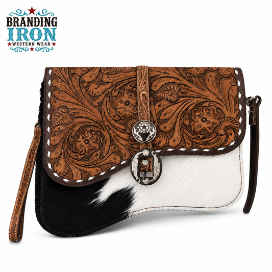 Outlaw Crossbody | Tooled Leather Cowhide Western Purse