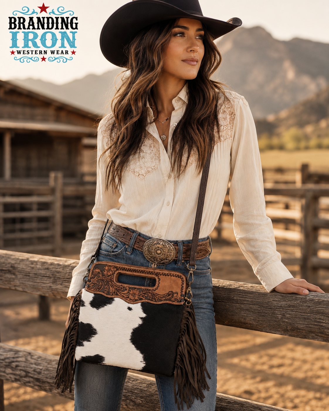 The Betsy | Western Cowhide Fringe Crossbody Purse