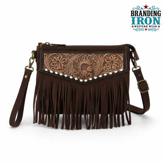 The Loretta | Western Suede Fringe Crossbody & Clutch