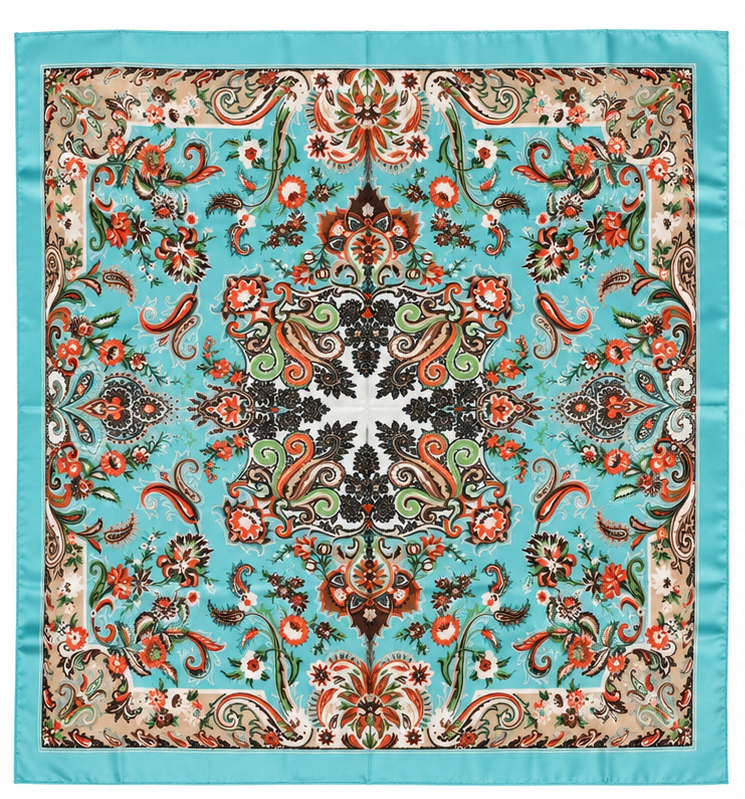 Turquoise Prairie Wild Rag | Branding Iron Western Wear