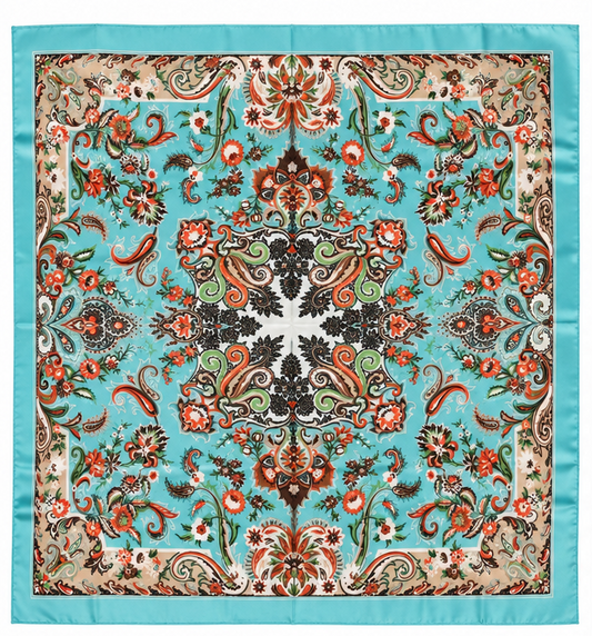 Turquoise Prairie Wild Rag | Branding Iron Western Wear