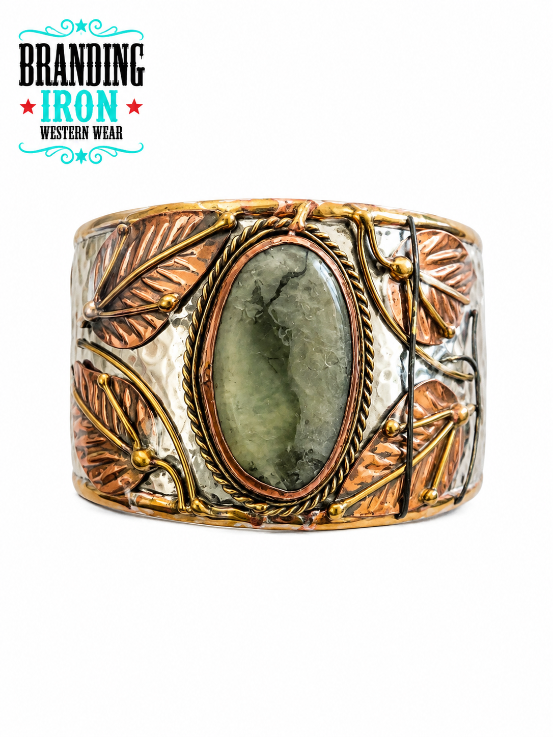 Mixed Metal Cuffs w/Semiprecious Stones