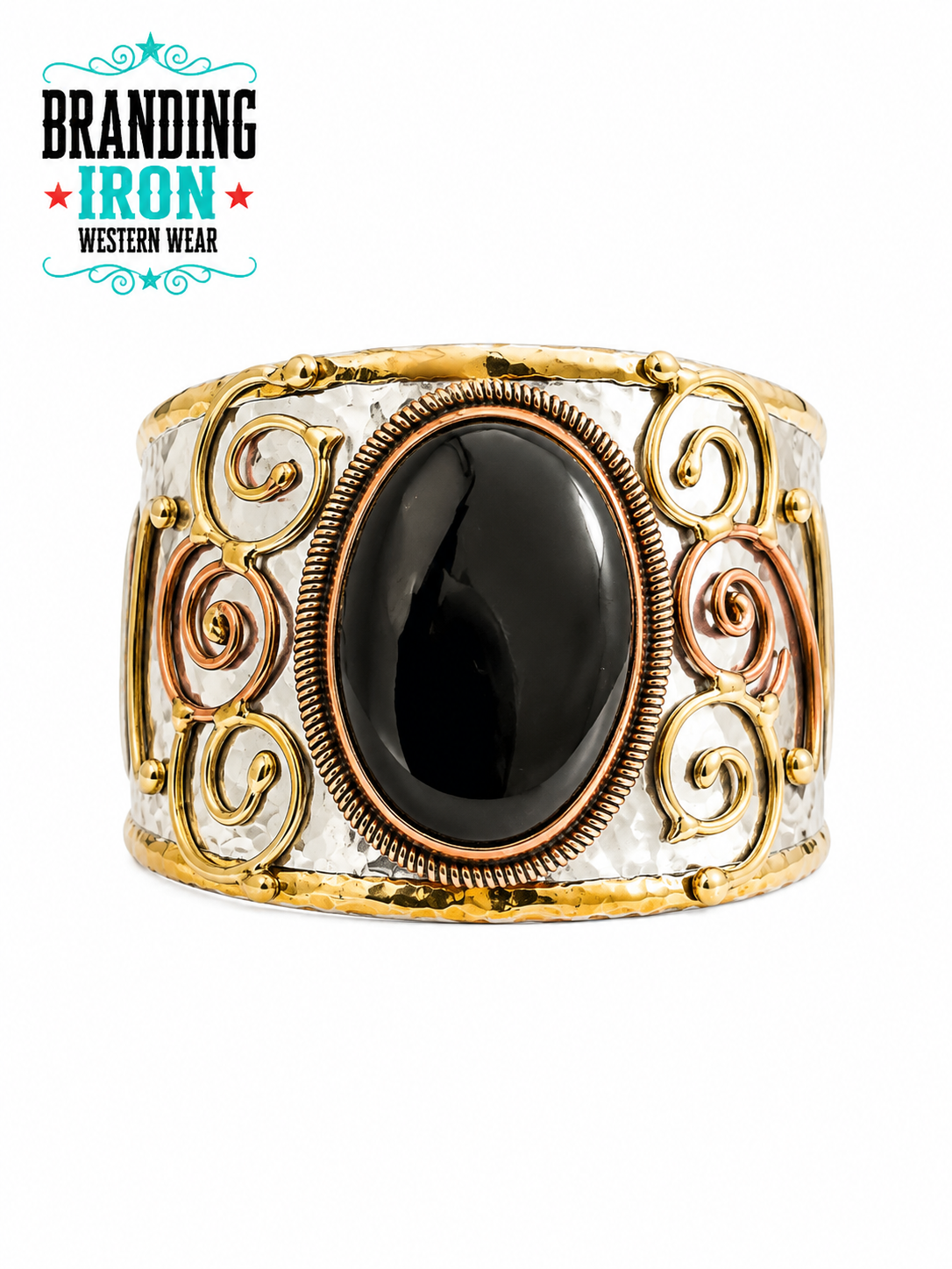 Mixed Metal Cuffs w/Semiprecious Stones